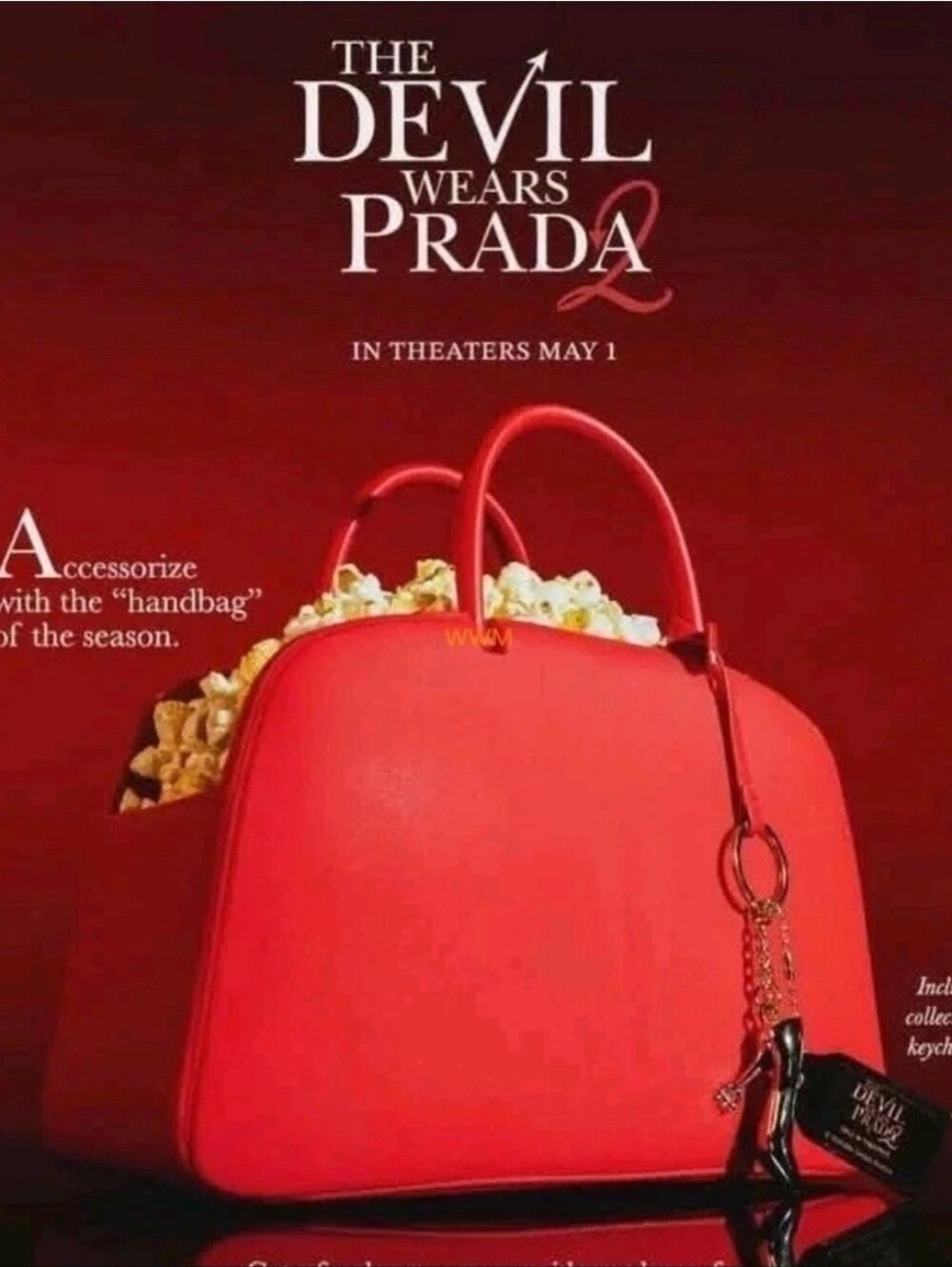 The Devil Wears Prada 2 Red Handbag Popcorn Bucket NEW Sealed Cinema Exclusive